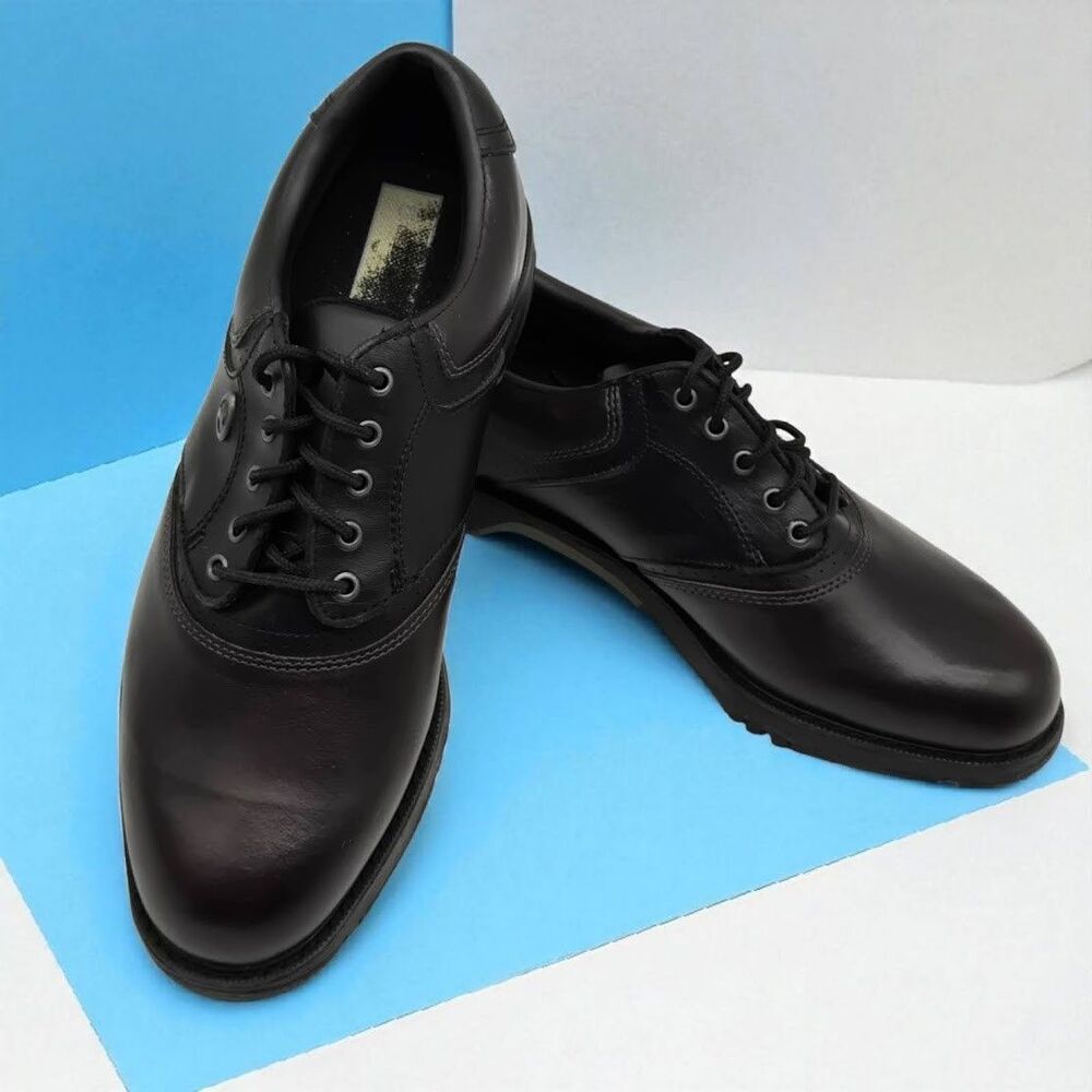 Classic Comfort Vintage Dexter Golf Shoes Sz 8M Brown Black Leather Soft Spikes